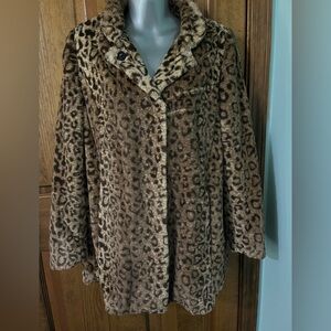 Cato Faux Fur Animal Print Jacket